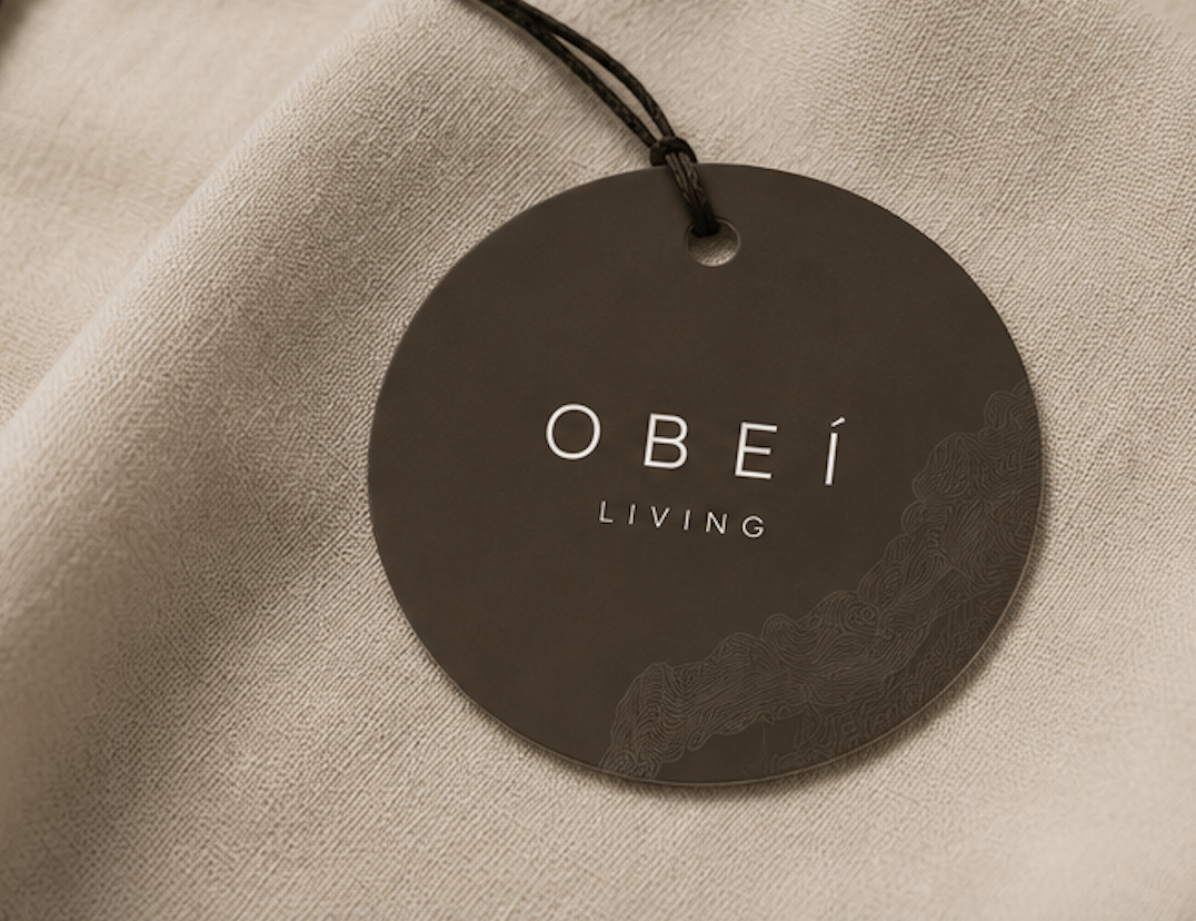 Obei Living hangtag