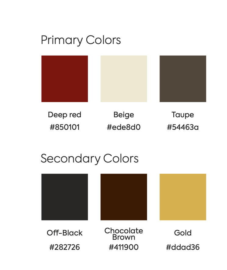Studio East Amsterdam color palette